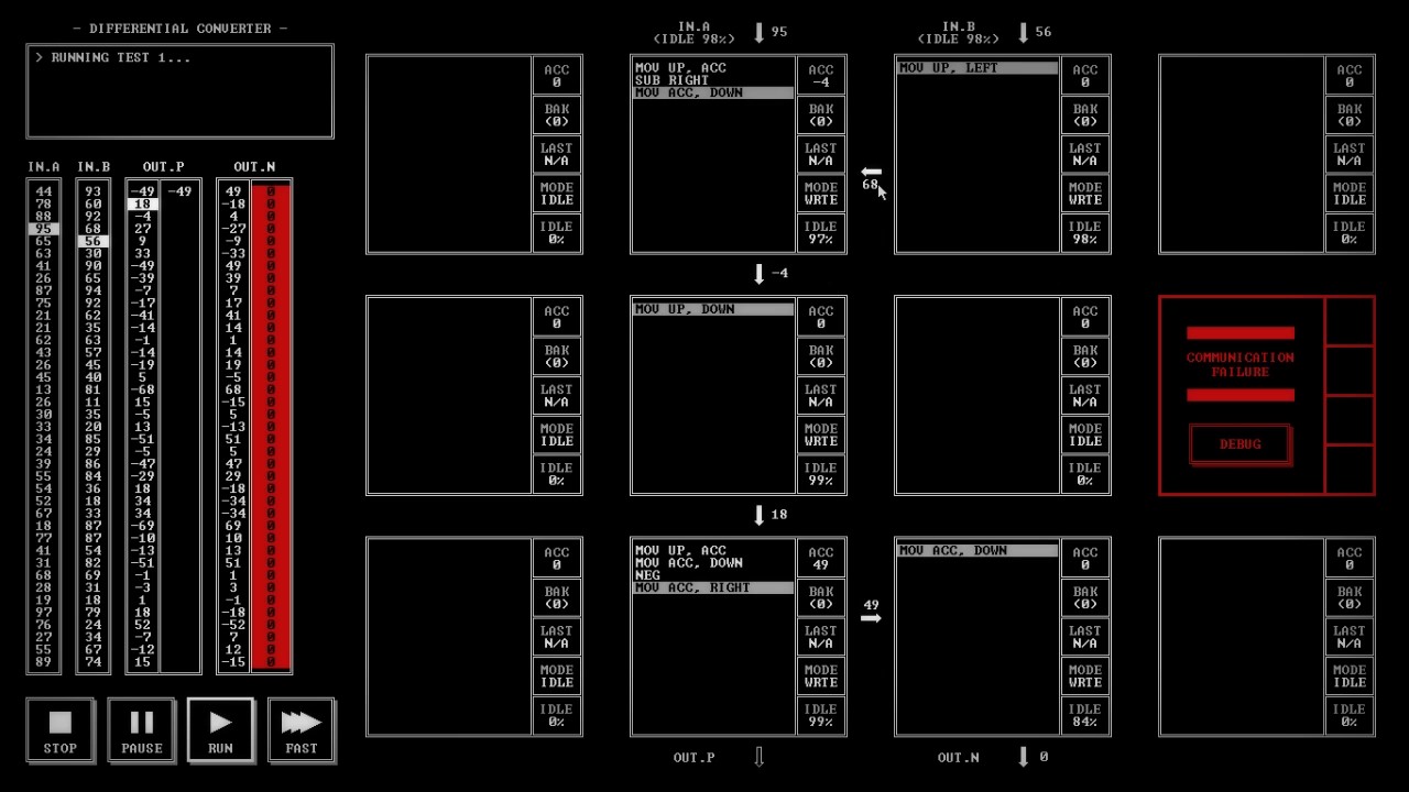 TIS-100 - Programming with Basket