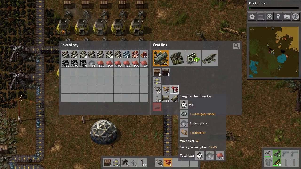 World 1: Long Handed Inserter - Factorio - Ep 7