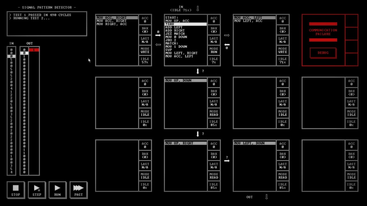 Signal Pattern Detector - Programming Puzzles - TIS-100 - Ep 6