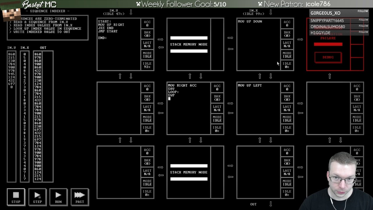 Sequence Indexer - Programming Puzzles - TIS-100 - Ep 18